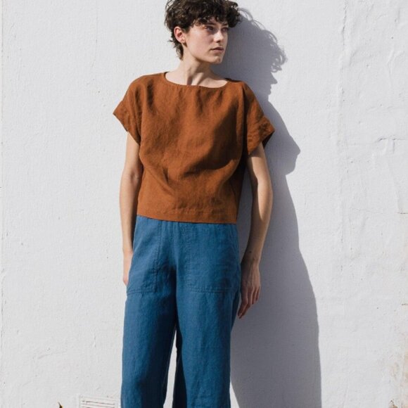 Like New Not Perfect Linen Gordes Top  - Size S/M, Natural - Picture 5 of 6